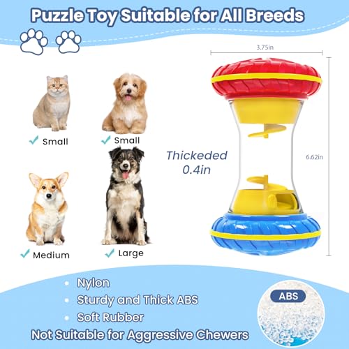 BoYoYo Interactive Dog Toys, Dog Puzzle Toys for Smart, Dog Enrichment Toy to Keep Them Busy, Treat Dispensing Toy Slow Puzzles Feeder, Blue - color: Blue