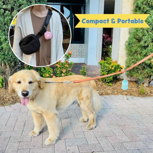 Portable Dog Paw Towel, Lightweight & Super Absorbent Microfiber, Clips onto Leash, Quick Drying Towel for Dogs Paws with Silicone Case, Dry Dog’s Paws on The Go - Small - Rosy Glow - color: Rosy Glow (Small)