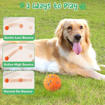 Smart Interactive Dog Toys,Vibrating Dog Ball,Pet Bounce Ball for Dogs (Small & Large),Chew-Proof Shell,Automatic Moving/Bouncing/Rotating, E-TPU Material,Ip68 Waterproof - color: Orange