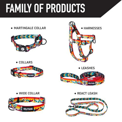 Wolfgang Heavy Duty, Adjustable Dog Collar with Quick Release Nylon Buckle for Walking & Training, MountainVibes Print, Small - color: MountainVibes Print, size: Small (5/8 Inch x 8-12 Inch)