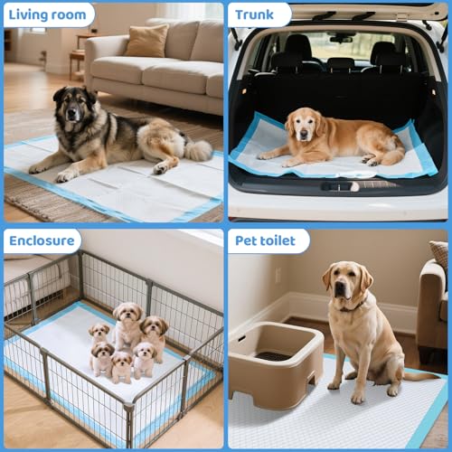 Gimars 31''x55'' Extra Large pet Disposable Pads, Dog Training Pads 40 Counts - size: 31"x55"- Blue 40 Counts