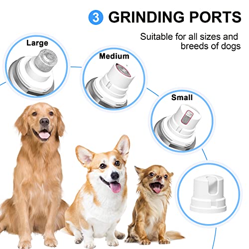 L&W BROS. Electric Dog Nail Trimmer, Rechargeable Dog Nail Grinder for Large Dogs, Pet Nail Grinder for Dogs & Cats