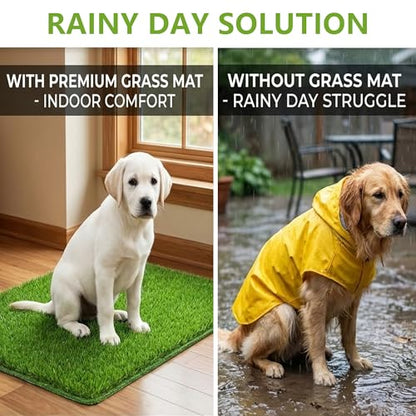Dog Grass Potty Pad Replacement Turf – Artificial Dog Pee Patch for Potty Training – Synthetic Pet Grass Mat for Indoor Puppy Toilet Tray – Durable Turf Pad for Dogs