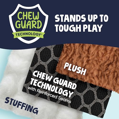 goDog Dinos Bruto Checkers Tough Plush Toy with Chew Guard Technology, Durable Checkered Fabric & Squeaker for Active Play, Purple, Large - color: Dinos Bruto (Purple), size: Large
