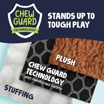 goDog Dinos Bruto Checkers Tough Plush Toy with Chew Guard Technology, Durable Checkered Fabric & Squeaker for Active Play, Purple, Large - color: Dinos Bruto (Purple), size: Large