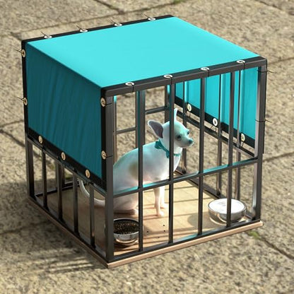 ColourTree 2' x 2' Turquoise Custom Size Shade Cloth with Grommets - 90% Sunblock, Durable Mesh Fabric Tarp for Dog Kennel Cover, Fence Privacy Screen, Greenhouse, Chicken Coop & Pet Playpen. - color: Turquoise, size: 2' x 2' Custom Size
