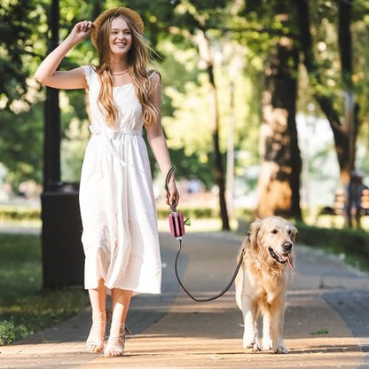 Dog Poop Bag Holder for Leashes - Dog Poop Bag Dispenser and Treat Holder with 2 Waterproof Pouches for Pet Waste Bags and Walking Accessories + 1 Free Roll - Leashrr 2.0 (Blue) - color: Blue