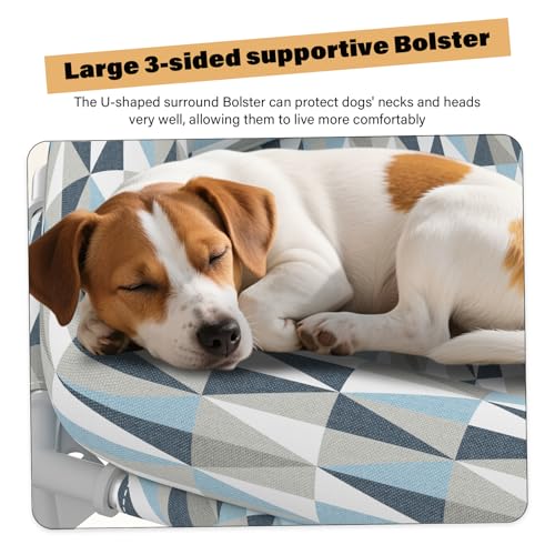 Orthopedic Dog Bed - Beds Bolster,Cooling Elevated Dog Beds with Metal Frame,Raised Dogs Bed,Easy to Assemble,Up to 50 lbs,Small (24.5" L x 24.5" W x 6.7" Th) - size: Bolster S