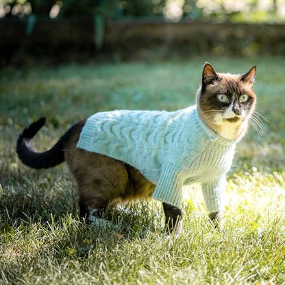 Blueberry Pet Classic Fuzzy Textured Knit Pullover Turtle-Neck Dog Sweater in Heather Grey, Back Length 14", Pack of 1 Clothes for Dogs - color: Heather Grey, Turtle-neck, size: 14 inch