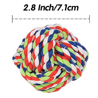Dog Rope Ball 2Pack - Medium Breeds Knot Ball Rope Toys for Puppies to Medium Dogs, Teething Chewing, Tug and Boredom Relief