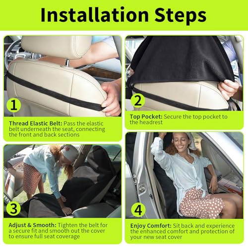 Leader Accessories Towel Waterproof Car Seat Cover Beige for Trucks SUV Seats Fitness Athletes Pets Gym and Water Sport - color: Towel Beige 1pcs