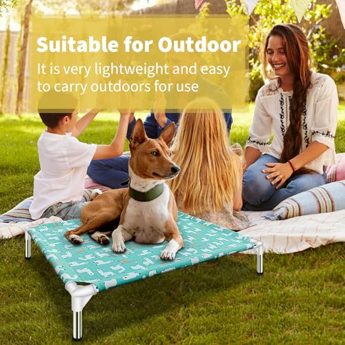 Elevated Dog Bed Pet cot - Pet Bed for Medium Dogs | Elevated Pet Bed for Indoor and Outdoor Use for Medium Pets - size: Medium