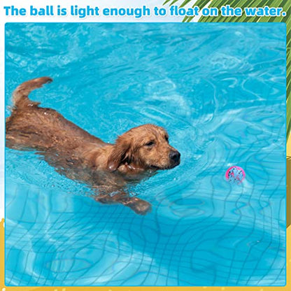 BINGPET Dog Pool Toy Floating Balls, 2 Pcs Dog Water Ball for Summer Swimming Bouncing Ball Pool Toys, Interactive Soft Dog Chew Balls for Small and Medium Dogs - color: Hawaiian