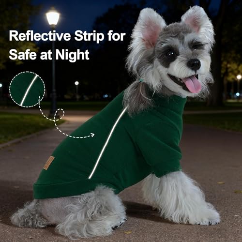 XPUDAC 4 Pack Dog Sweaters Fleece Dog Sweatshirt Winter Pet Clothes for Small Medium Dogs Boy Girl Pullover Puppy Christmas Outfits Cat Apparel, Grey, Blue, Navy, Green, M - color: Grey, Blue, Navy, Green, size: Medium(Chest-16.5")