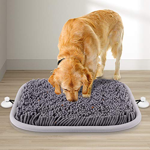 Rundik Snuffle Mat for Dogs, 17'' x 21'' Dog Sniffing Interactive Feeding Game Boredom, Puzzle Toys Encourages Natural Foraging Skills and Stress Relief Small/Medium/Large Dogs - size: 17'' x 21''