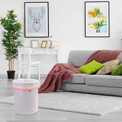 Magesh 4 Gallon Small Drawstring Trash Bags, 30 Counts, White - color: White