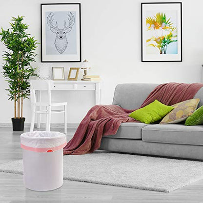 Magesh 4 Gallon Small Drawstring Trash Bags, 30 Counts, White - color: White