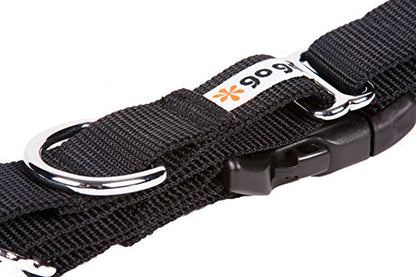 GOGO Pet Products 1-Inch Martingale Dog Collar, Large, Black - color: Black, size: Large (1" web width)