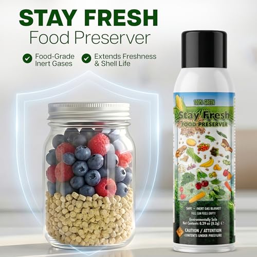 Harrison’s Stay Fresh Food Preserver – Freshness Spray for Pet Food, Fruits, Vegetables, Nuts, Seeds & Snacks – Extends Shelf Life, Maintains Flavor, Color, Texture & Nutrition