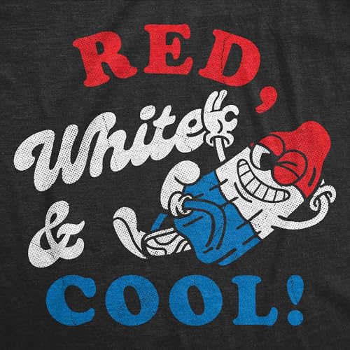 Womens Patriotic T Shirts Funny Fourth of July Tees for Women on Independence Day - color: Heather Black - Red White Cool, size: XX-Large