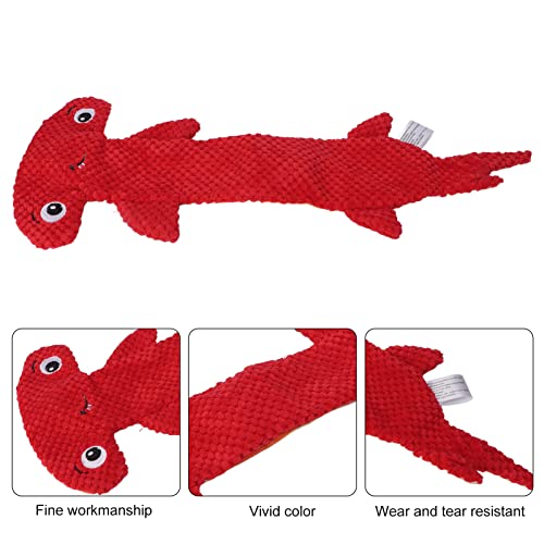 Dog Squeaky Toy, Stuffing Free Teeth Training Interactive Cute Plush Dog Chewing Toy, Squeaky Toys for Teeth Grinding Relieving Boredom Small Medium Large Dogs(Red) - color: Red