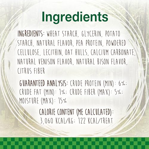 Nylabone Healthy Edibles WILD Natural Dog Chew Treats for Large Dogs, Long Lasting Dog Healthy Chew Antler Bone Made in USA, Venison Flavor, For Dogs Up to 50 lbs. (10 Count) - size: 14.1 Ounce (Pack of 1)