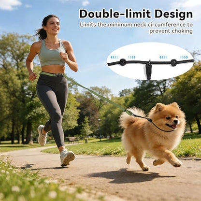 Hands Free Slip Lead Dog Leash, Crossbody & Waist Leash for Walking Running, No-Pull Dog Training Lead for Small & Medium Dogs, Multifunctional Adjustable Lead 4-8FT. (Army Green) - color: Army Green