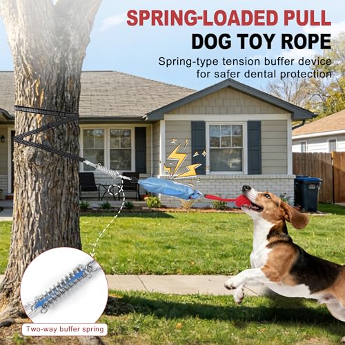 Dog tug of war Toy with Squeak,Interactive Dog Pull Toy from Tree to Keep Them Busy, Multifunctional Combination Tether tug Toy with chew Ball - color: Stump Tug of War