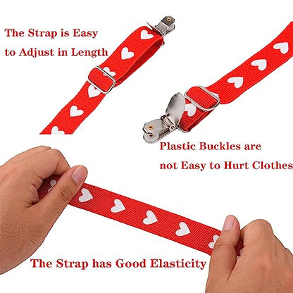 4 Pcs Dog Diaper Suspenders | Cat Suspenders | Female Male Dog Skirt Dress & Diaper Keeper | for Small Medium and Large Dogs (Square,Heart, L) - size: Large