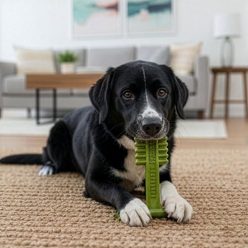 SPOT Bam-Bones Plus Toothbrush Dog Chew Toy for Medium Dogs 30-60 lbs, Bamboo & Nylon Dental Chew with Mint & Baking Soda, T-Bone Shape for Moderate to Heavy Chewers, 6 Inch - size: 6 Inch (Pack of 1)