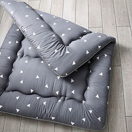 Floor Mattress for Adults Traditional Japanese Floor Futon Mattresses Foldable Guest Bed Camping Mattress Roll Up Sleeping Pad Thicken Tatami Mat with Mattress Cover,Style,Full(120x200cm) - color: Style, size: Full(120x200cm)