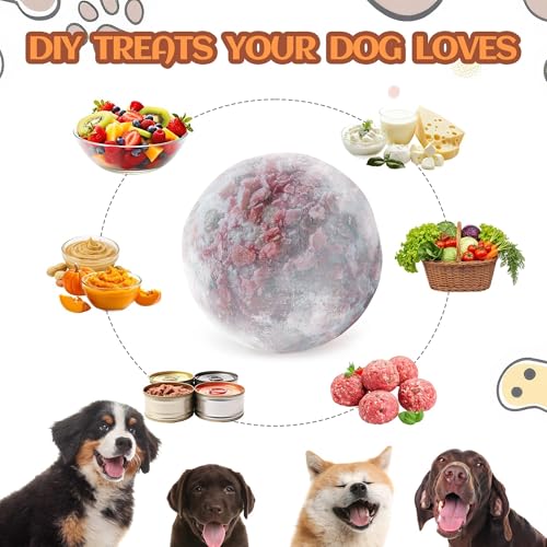 ALL FOR PAWS Dog Frozen Treat Toy, Dog Puzzle Food Ball Toy for Small Medium Large Dogs, Reusable Treat Dispensing Dog Toys to to Keep Them Busy and Reduces Anxiety, Dog Licking Toy, Easy to Clean