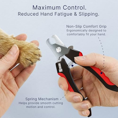 Professional Dog Nail Clippers for Large Dog - to Small Dog Clippers & Cat with Safety Guard & Ergonomic Easy Grip, Dog Nail Clippers/Dog Nail Trimmer and Cat Nail Clipper for Safe Grooming