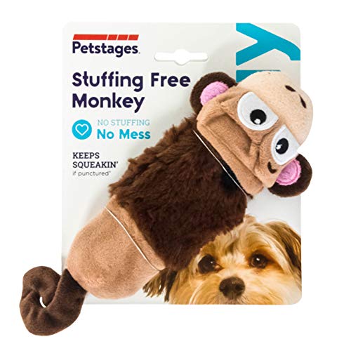 Petstages Stuffing-Free Lil' Squeak Monkey Plush Dog Toy, Small - size: Small (Pack of 1), style: Monkey