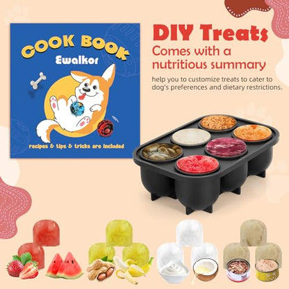 Dog Toys for Boredom - Frozen Treats, Refillable Freezable Dogs Food, Reduces Anxiety Chew Toy, Easy to Clean, Treats Dispensing, 4-in-1 Enrichment - color: Red