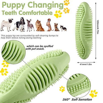 Skylety 6 Pcs Puppy Teething Chew Toys Rubber Bones Shaped Cute Dog Pet Small Dog Toys for 2-8 Months Small Dogs Cleaning Relieving Itching(Green, Deep Pink, Blue, Rose Red, Yellow Green) - color: Green, Deep Pink, Blue, Rose Red, Yellow Green