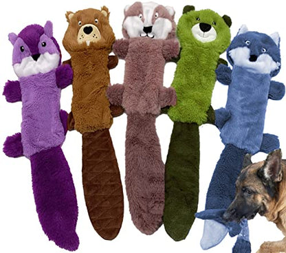 Jalousie 5 Pack Stuffingless Dog Crinkle Paper Toys Dog Toy Dog w/Durable Liner No Stuffing Dog Toy - Dog Toys for Pets Dogs No Stuffing Dog Crinkle Sound Toy for Medium Large Dogs - color: 5 Pack - Color 1 - Crinkle Paper