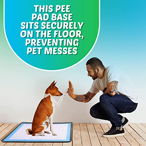 Skywin Dog Pad Holder Tray for 24x36 Inches Training Pads - Easy to Clean and Store Perfect for Dog Potty Tray – Silicon Wee Wee Pad Holder, No Spill Pee Pad Holder for Dogs (Grey) - size: 24 x 36 Inches