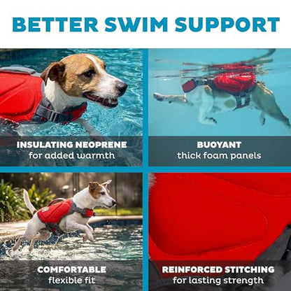 Outward Hound Dawson Swim Red Dog Life Jacket, Small - color: Red, size: Small (Chest Girth: 16"-20")