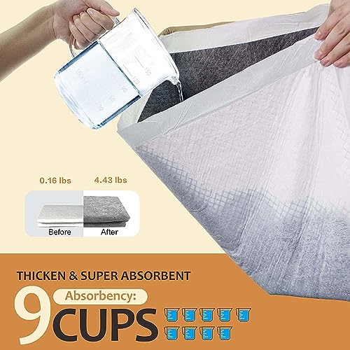 BinetGo Disposable Pee Pads for Dogs, 35 Count 30" x 36" XX-Large Wee Wee Pads for Dogs, Extra Absorbent Puppy Pads, Pet Training Pads for Dog, Charcoal Puppy Pee Pad for Indoors - size: XXL - 30" X 36"
