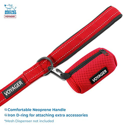 Voyager Step-in Air All Weather Mesh Harness and Reflective Dog 5 ft Leash Combo with Neoprene Handle, for Small, Medium and Large Breed Puppies by Best Pet Supplies - Red, X-Small - color: Leash Harness Set (Red Base), size: XS (Chest: 13 - 14.5")