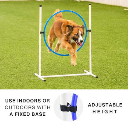 Better Sporting Dogs Complete Starter Agility Set for Dogs, 5 Piece | Agility Jump, Tire Jump, Weave Poles, 10' Tunnel with Sandbags, Pause Box