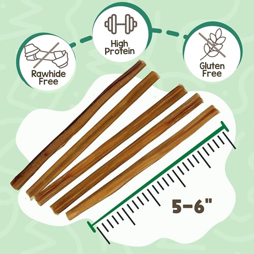 Nature Gnaws Extra Thin Bully Sticks for Small Dogs 5-6" (10 Count) - Long Lasting for Light Chewers and Puppies - Natural Beef Dog Chew Bones - size: 10 Count (Pack of 1)
