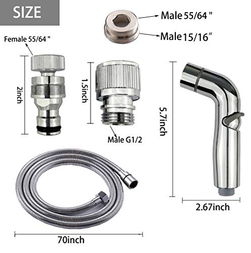 G-Sunny Quick-Connect Sink Faucet Sprayer Kit, Sink Hose Sprayer Accessories, Detachable Metal Adapter With Hand Shower,Hair Washing,Pet Cleaning,for Bathroom/Kitchen (Quick Connect Sprayer)
