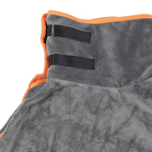 Dry Microfiber Dog Drying Coat with Adjustable Collar and Waist, Soft Full Wrap Pet Towel Robe for After Bath, Swimming, Rainy Walks and Home Use(L) - size: L
