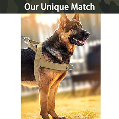 No Pull Dog Harness Brown for Small Medium Large Sized Dog, Reflective Escape Proof Adjustable Dog Harnesses with 2 Patch, M - color: Brown, size: M-Chest size 22-27.5''