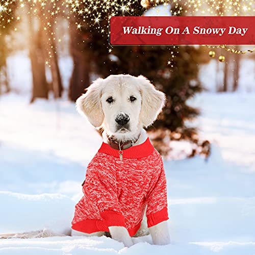 Frienda 3 Pcs Pet Dog Sweater Jacket Winter Knitwear Hoodie Clothes Pocket Puppy Coat Clothing Pup Shirt Costume Sweatshirt Fleece Lining Warm Winter Small Hooded Soft Thickening(Small) - size: Small