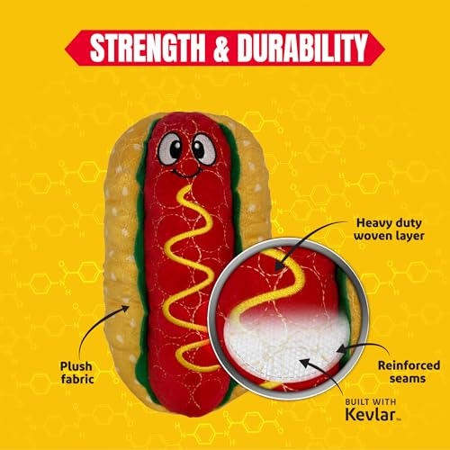 Bite Force - Durable & Strong Dog Toy Wieny Wiggle with Squeaker, Kevlar-Reinforced Seams for Aggressive chewers- red. - color: Regular - Wieny Wiggle
