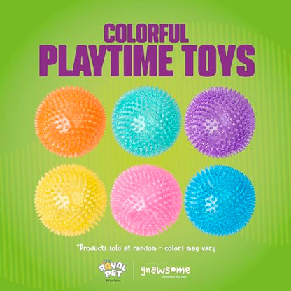 Gnawsome Medium Squeaker Ball Dog Toy, Medium 3.5", Colors will vary, All Breed Sizes - size: Medium