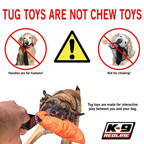 REDLINE K-9 Dog Bite Tug Toy 3" X 16" 2 Handle Bite Suit French Linen (Pink) - color: Pink
